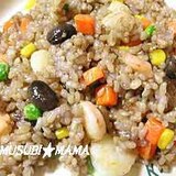 黒豆幻米でプリップリのエビチャ－ハン